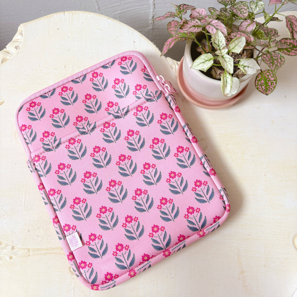 E-reader / Book Sleeve - Whimsy Floral Block Print