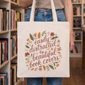 Easily Distracted by Book Covers Canvas Tote Bag