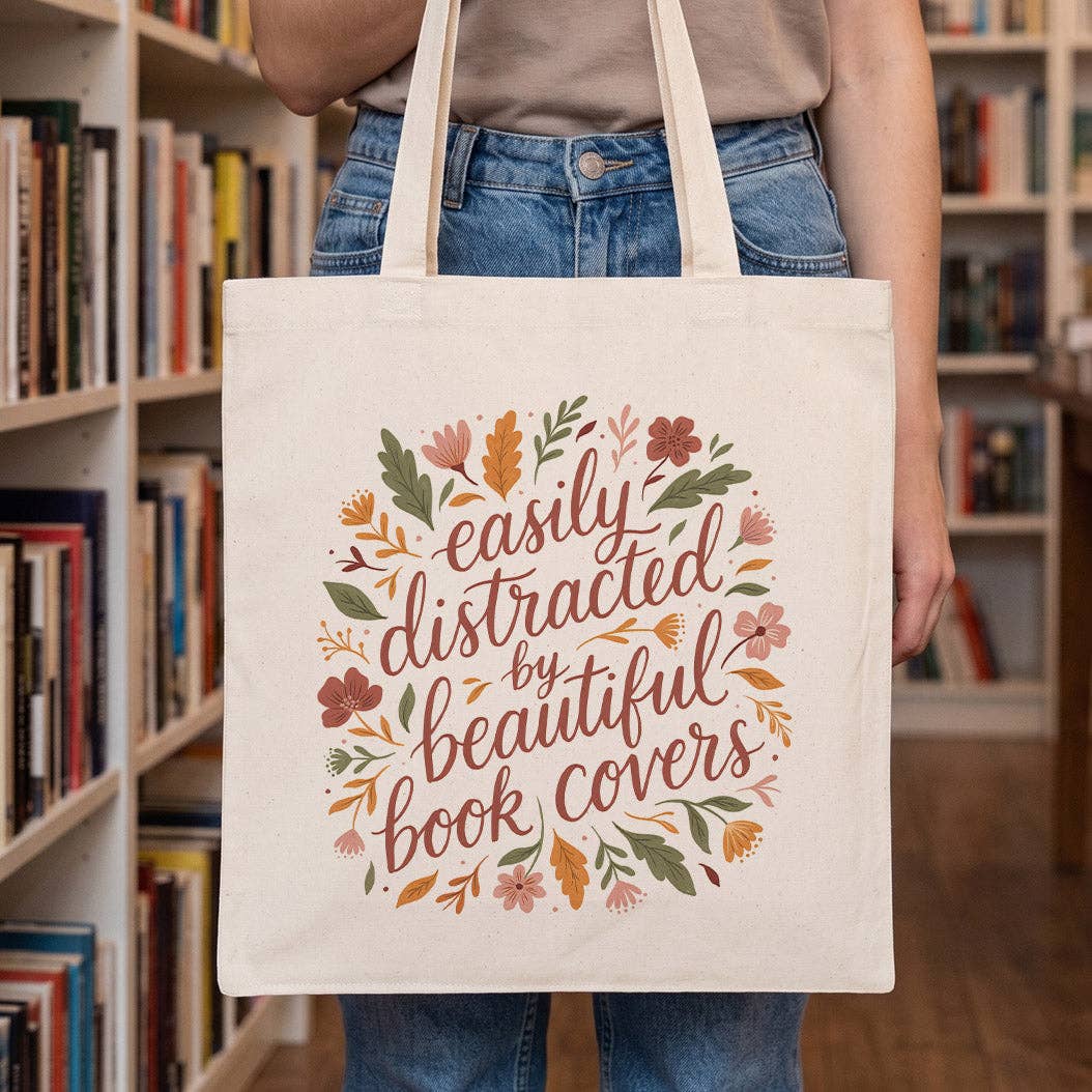 Easily Distracted by Book Covers Canvas Tote Bag