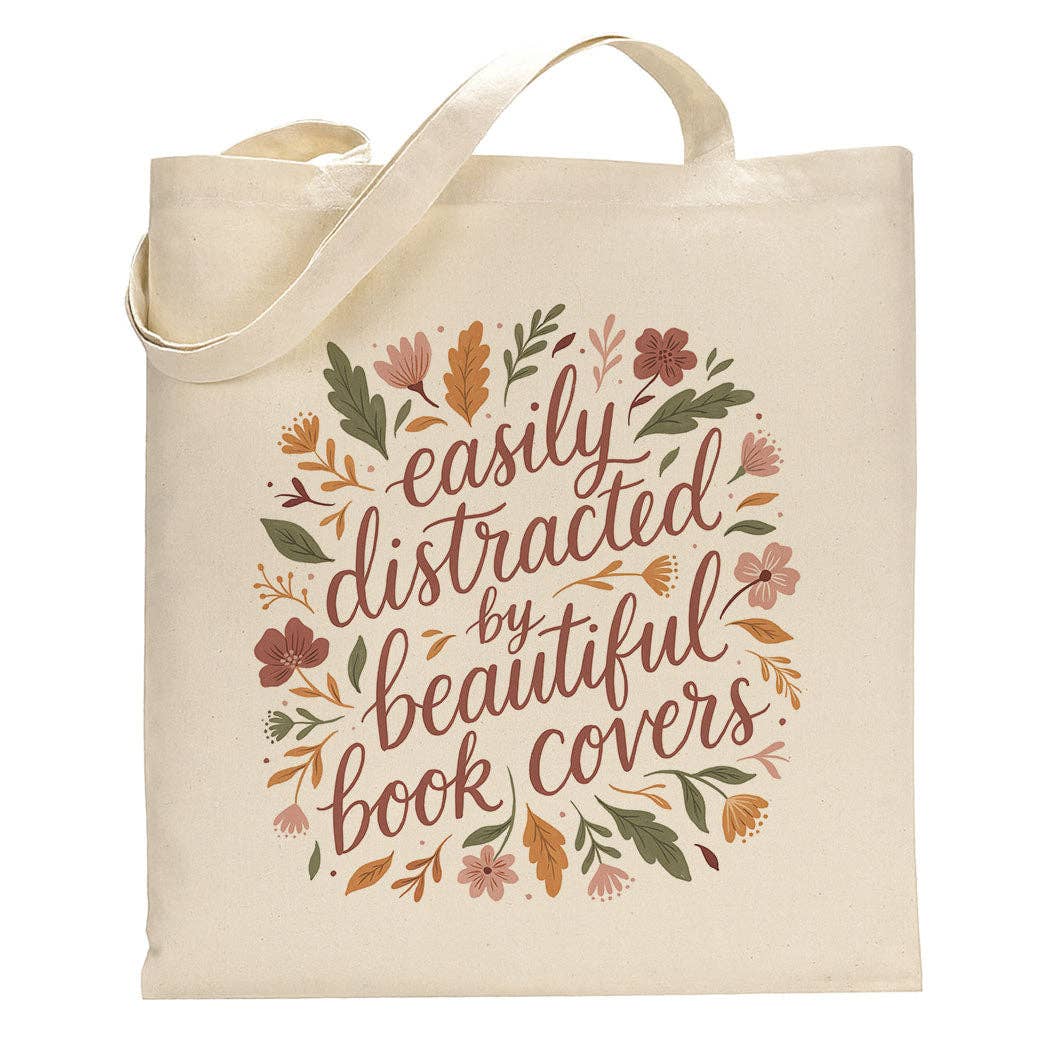Easily Distracted by Book Covers Canvas Tote Bag