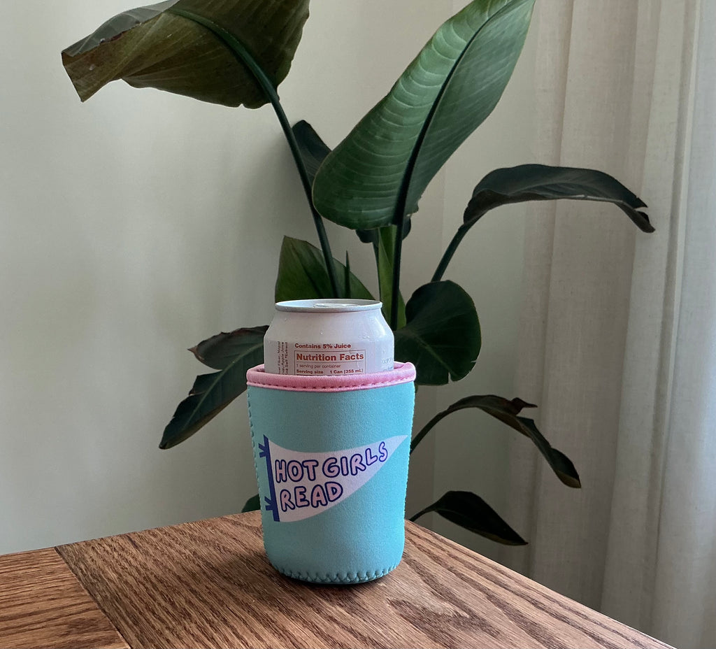 Hot Girls Read Drink Sleeve - Blue
