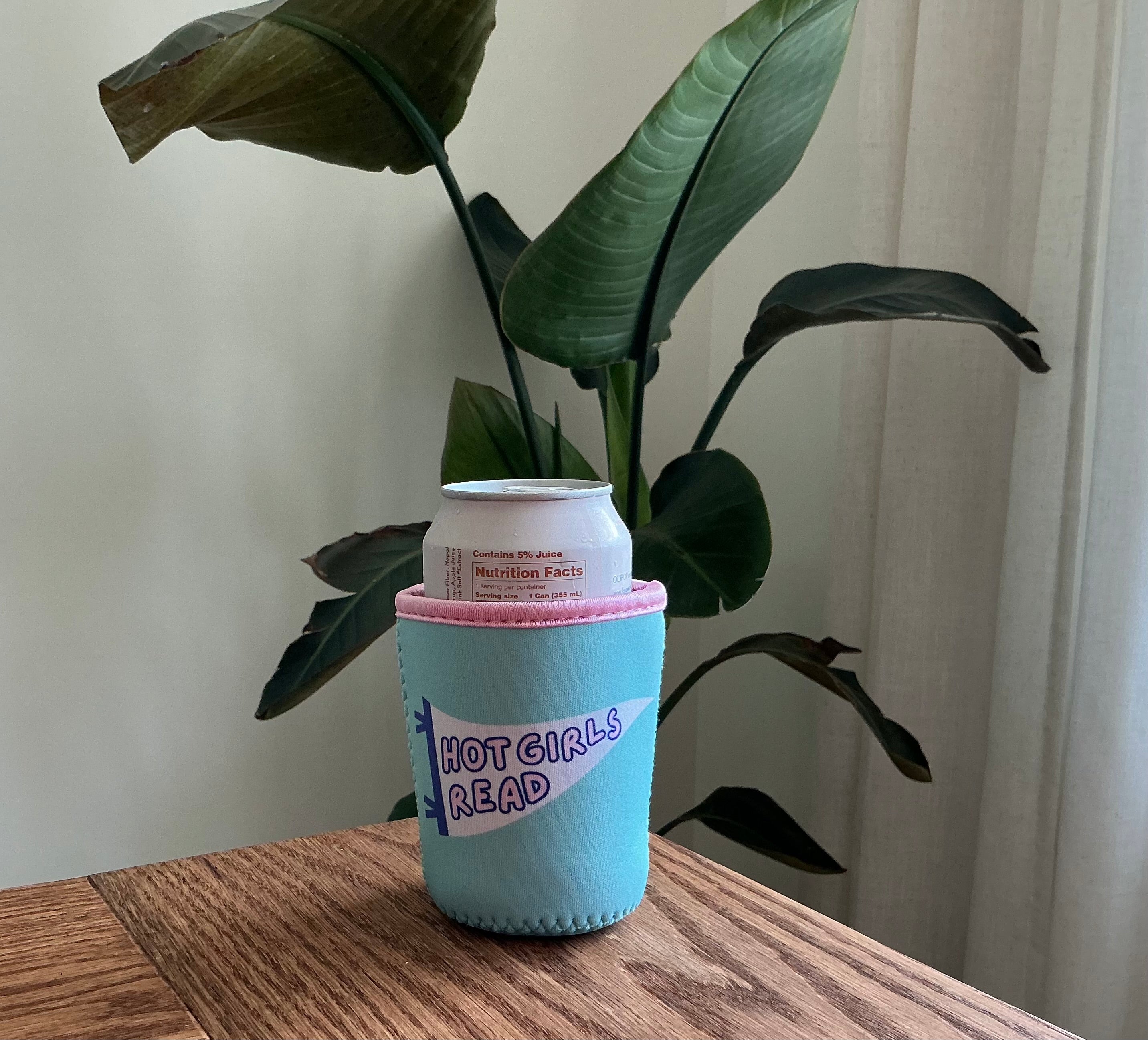 Hot Girls Read Drink Sleeve - Blue