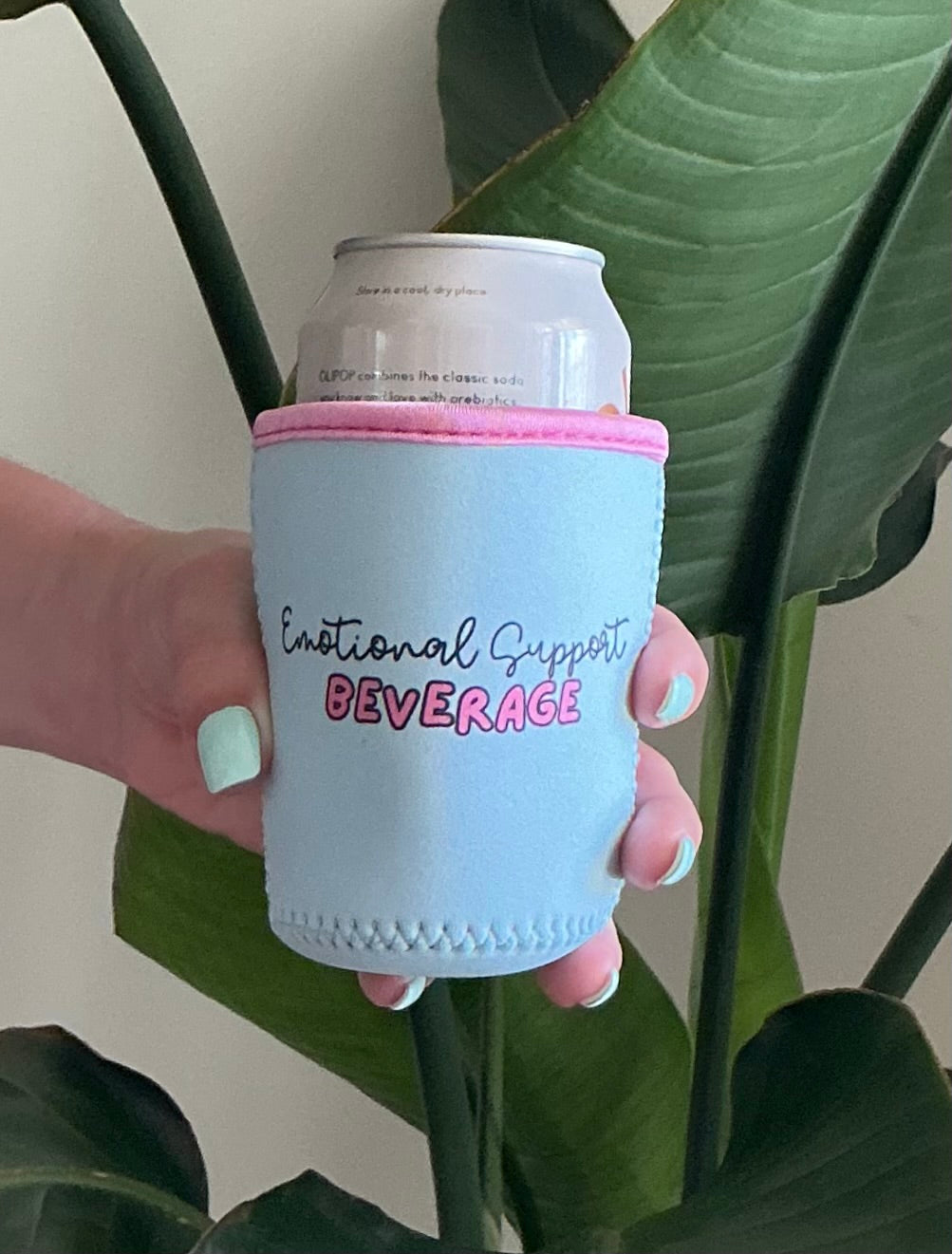 Blue Emotional Support Drink Sleeve