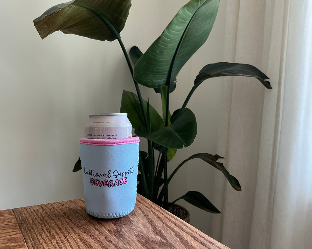 Blue Emotional Support Drink Sleeve