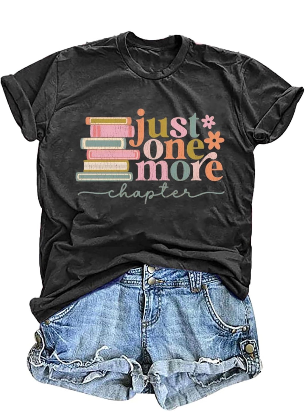 Just One More Chapter - Black Graphic Tee