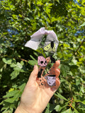 Spooky Bookmark with Lavender Ribbon