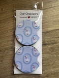 Silly Goose Coquette Frame Car Coasters – Set of 2