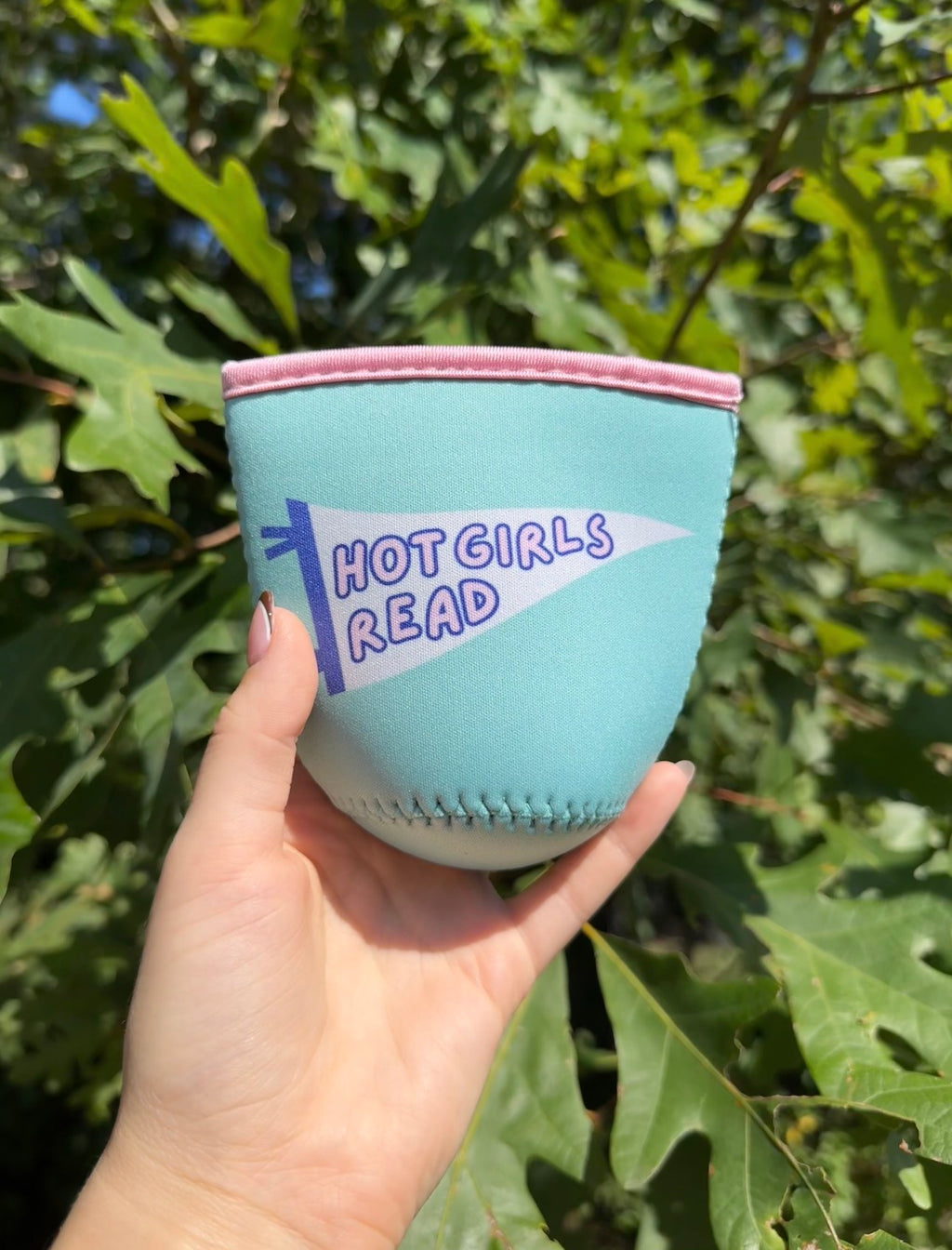 Hot Girls Read Drink Sleeve - Blue