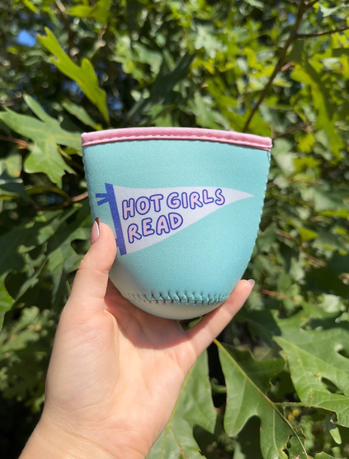 Hot Girls Read Drink Sleeve - Blue