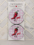 Spicy Pepper Car Coasters