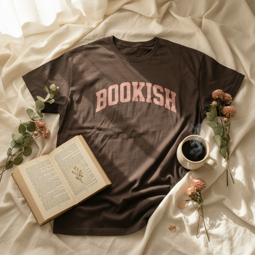 BOOKISH t-shirt flat lay