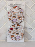 GG Shop Doodles Car Coasters – Set of 2