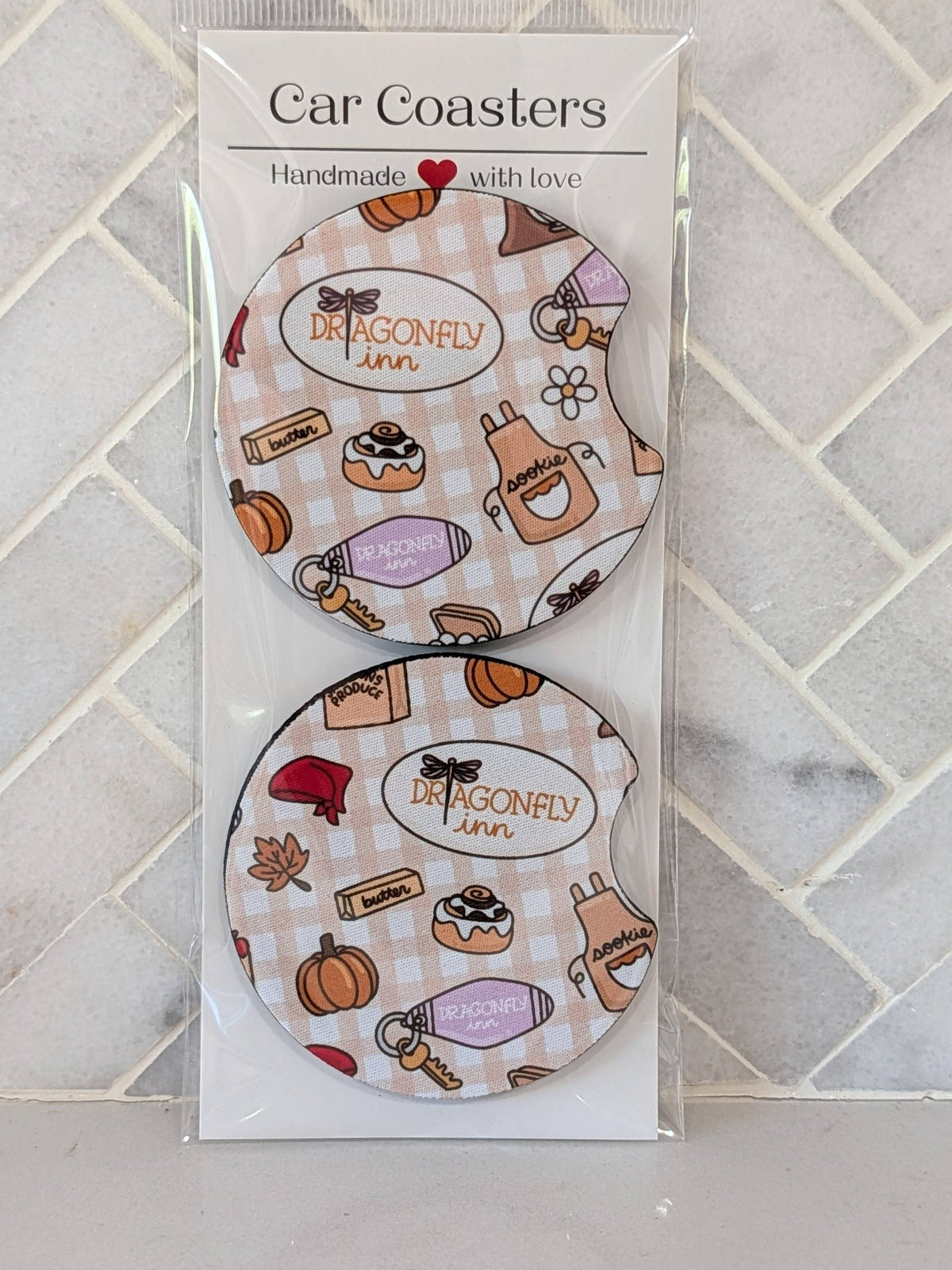 GG Shop Doodles Car Coasters – Set of 2