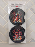 Black Spicy Pepper Car Coasters