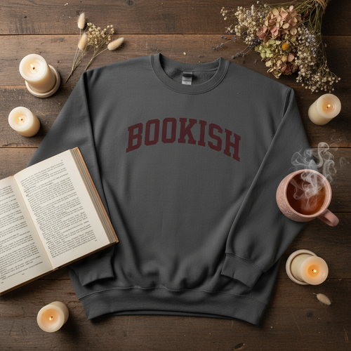 Flat lay - maroon Bookish