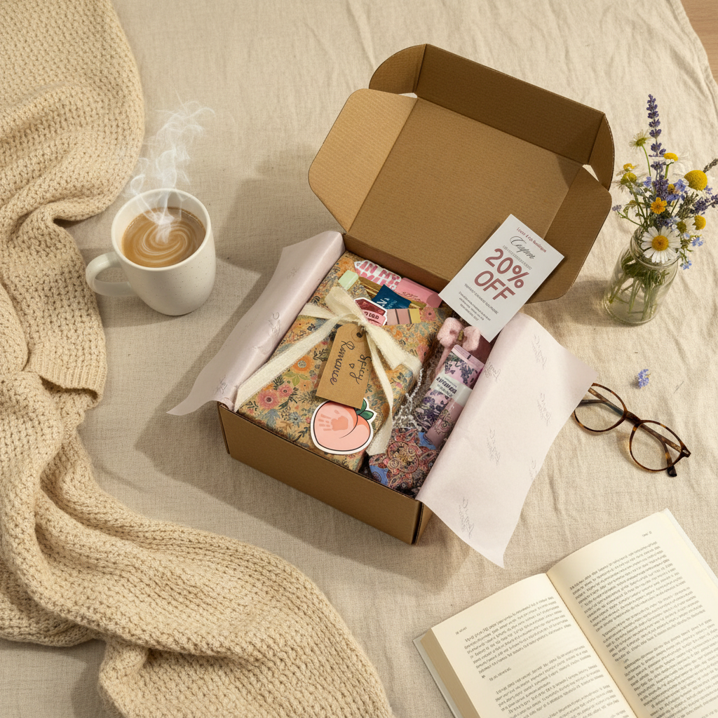 Mini box flat lay